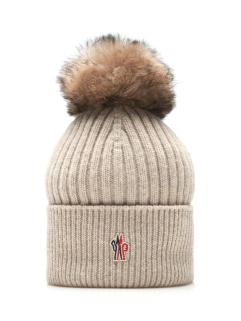 Shearling-Trimmed Wool Beanie neutral