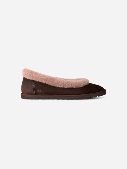® Women's Zora Ballet Flat Sheepskin Shoes in Dusted Cocoa