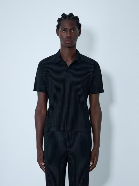 Pleated Polo Shirt