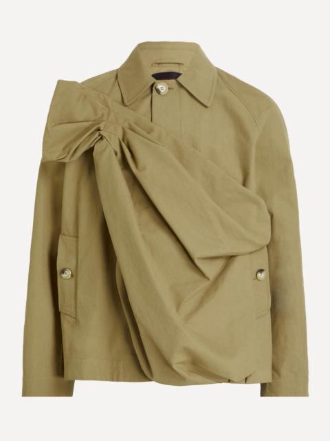 Gathered Flower Sash Jacket