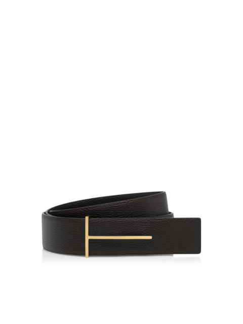 GRAIN LEATHER SLIM T REVERSIBLE BELT