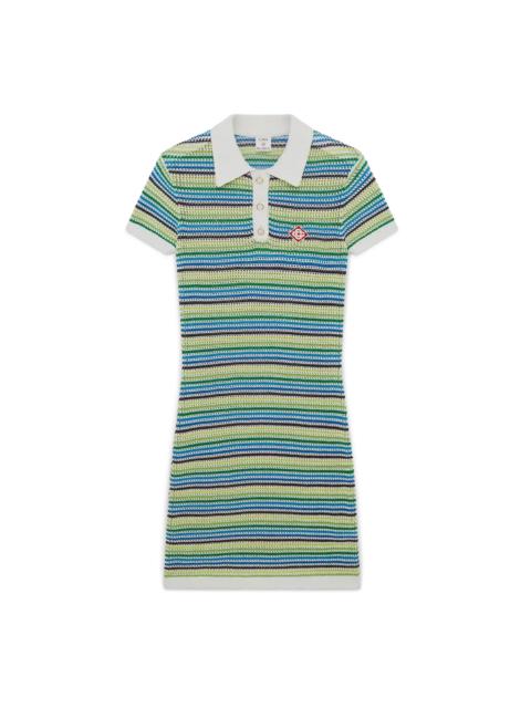 Stripe Short Sleeve Midi Dress
