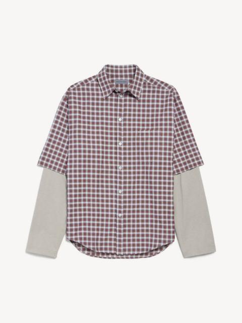 Men's Wrong Sleeve Shirt in Red/navy