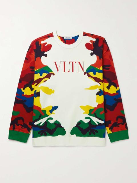 Camouflage-Print Cotton-Blend Jersey Sweatshirt