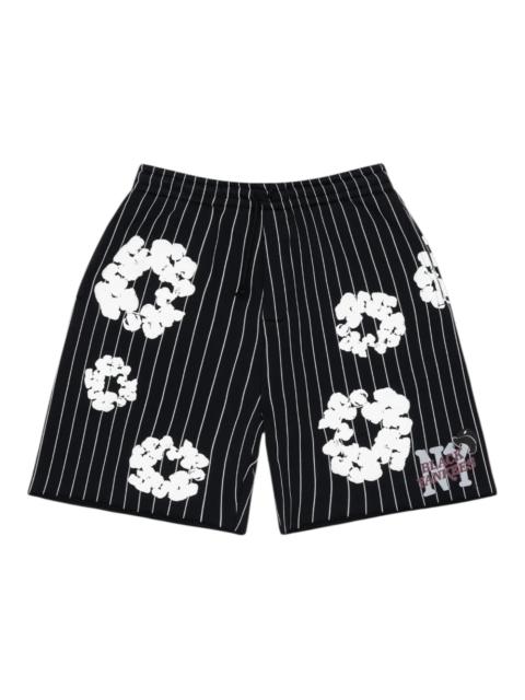 Denim Tears Pinstripe Wreath Sweatshort Black