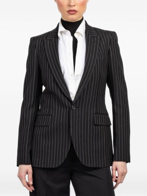 pinstripe tailored blazer