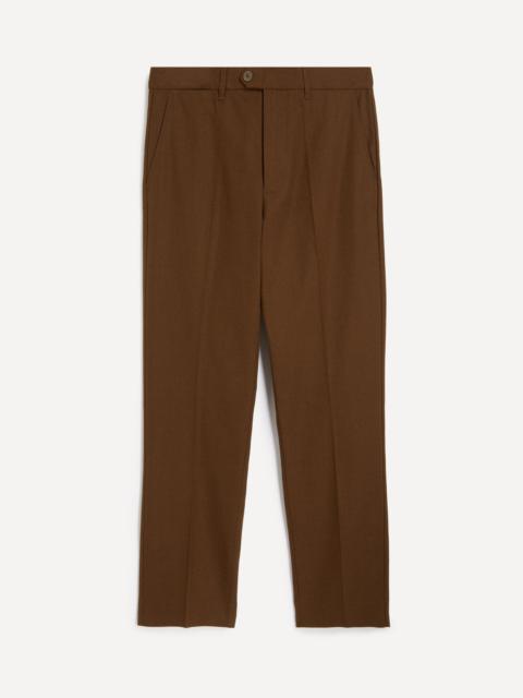 Rust Brown Tailored Linen Trousers