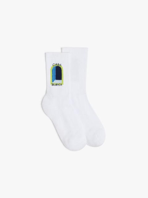 Blue Gradient Arch Socks | Casablanca Paris