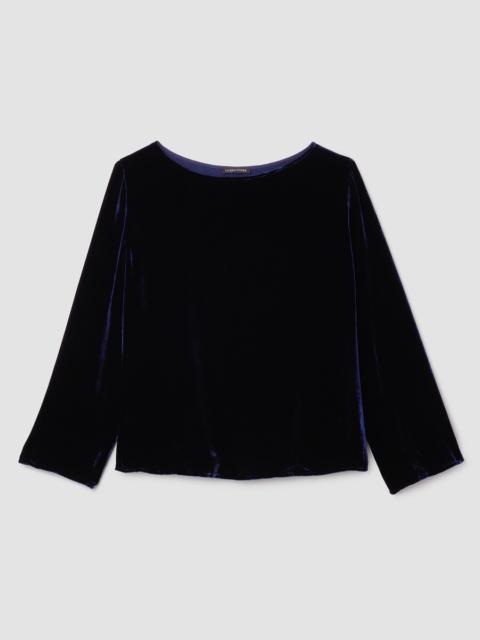 Velvet Bateau Neck Top