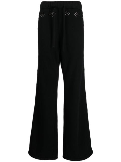 bead-embellished Western-style track pants