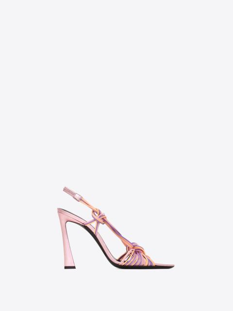 pool sandals in tpu and metallized leather