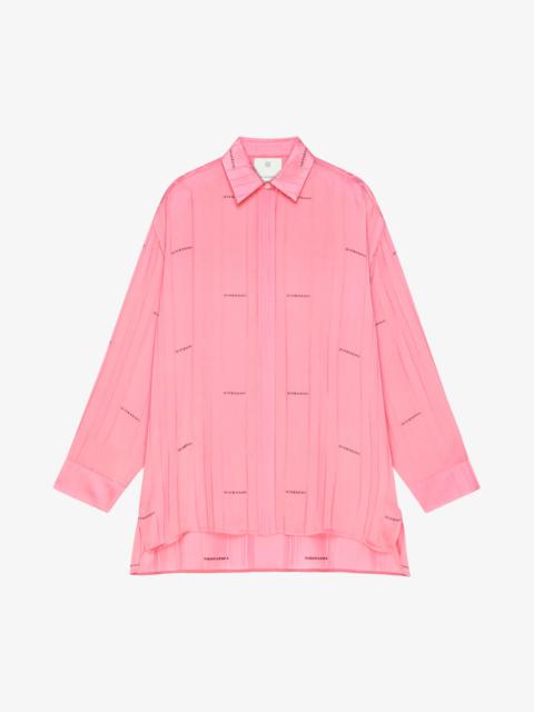 SATIN OVERSIZED SHIRT IN GIVENCHY JACQUARD