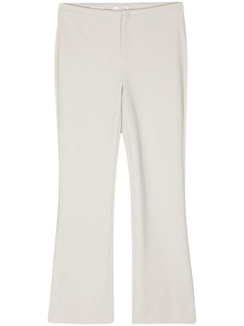 mid-rise flared trousers