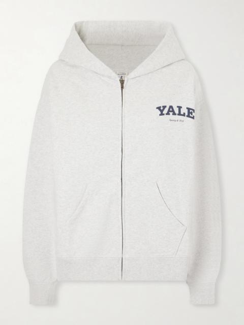 Printed Cotton-jersey Zip-up Hoodie