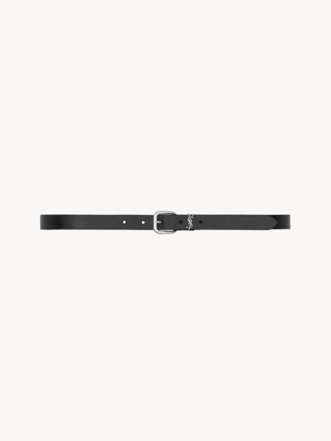 CASSANDRE RECTANGULAR BUCKLE BELT IN LEATHER
