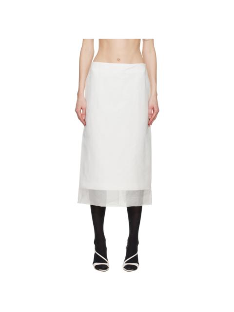 White Aceti Midi Skirt