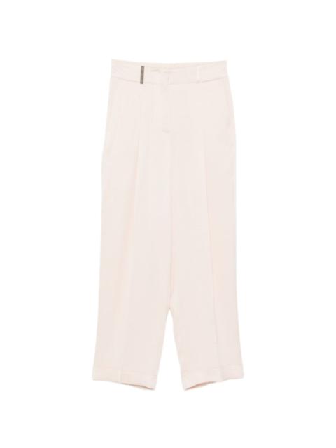 pleated flared trousers