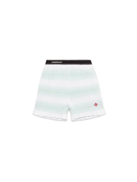 Stripe Shirred Shorts