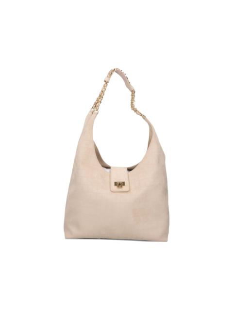 crocodile-effect tote bag