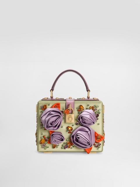 Dolce Box satin and patent leather handbag