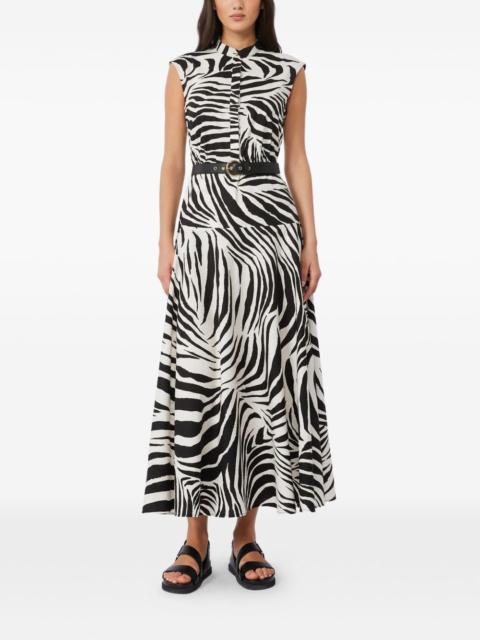 zebra-print dress