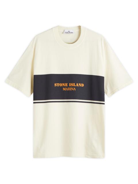 Stone Island Marina Stripe Logo T-Shirt