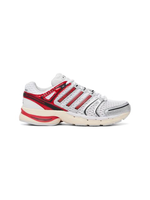 White & Red Adistar Control 5 Sneakers