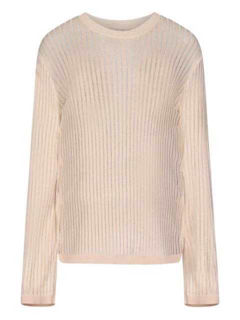 Hedora semi-sheer ribbed jumper
