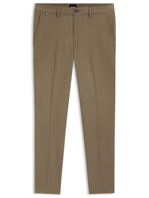 SLIM-FIT TROUSERS IN COTTON-BLEND TWILL