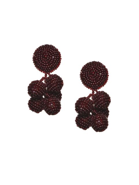 MINI COCONUTS EARRINGS - MERLOT