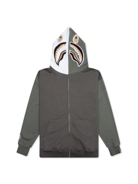 SHARK FULL ZIP HOODIE #2 - OLIVE DRAB
