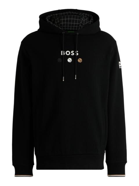 COTTON HOODIE WITH TENNIS ARTWORK