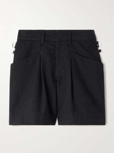 Fairy Pleated Cotton-canvas Shorts