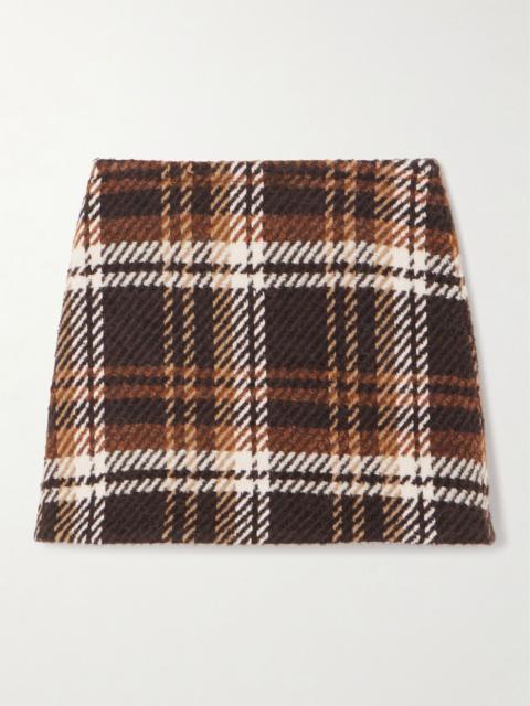 Checked wool-blend mini skirt Multi