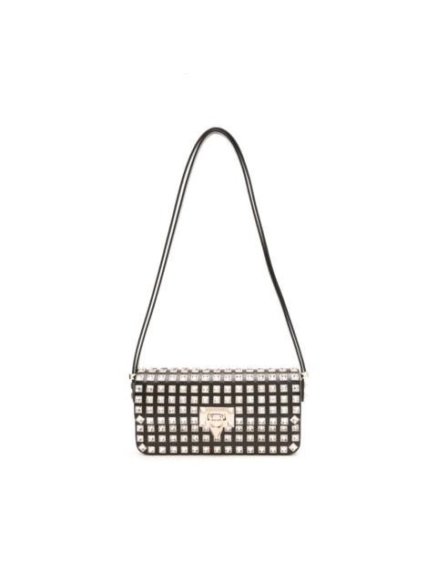 Rockstud E/W leather shoulder bag