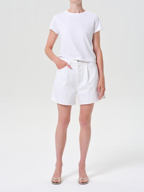 RHODA PLEATED A-LINE SHORT IN MILKSHAKE
