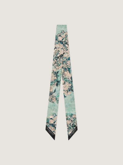 BANDEAU IN SILK WITH ROSES PRINT