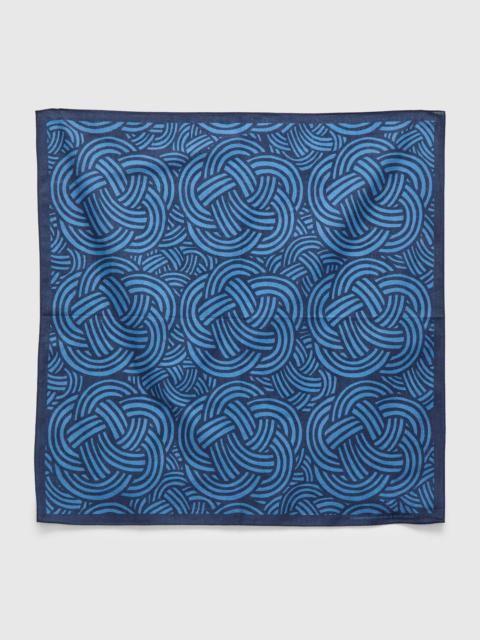 "Mizuhiki Knot" Bandanna in Dark Navy
