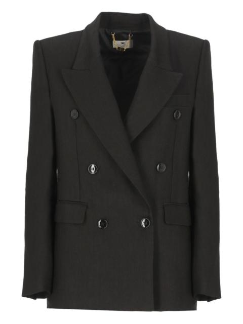 peak-lapel double-breasted blazer