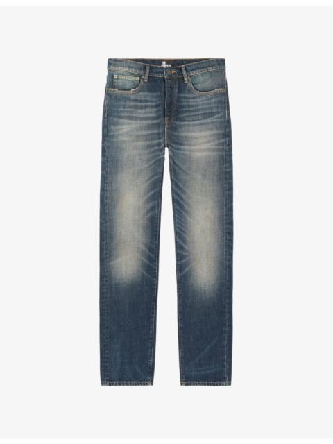 Faded Straight-Leg Jeans