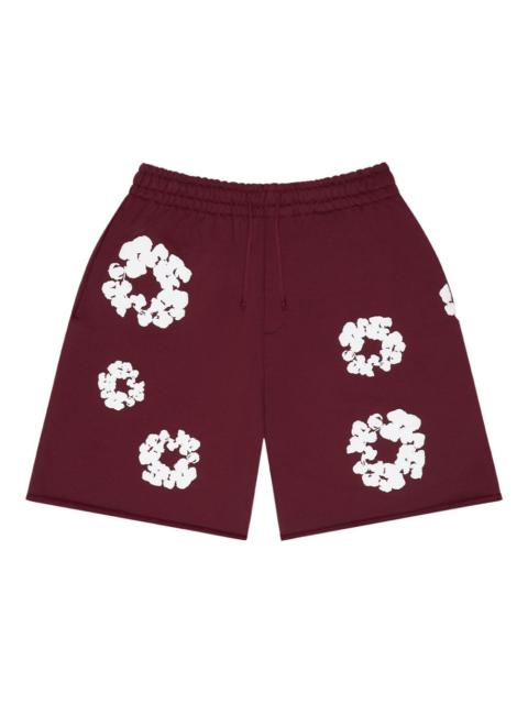 wreath-print track shorts