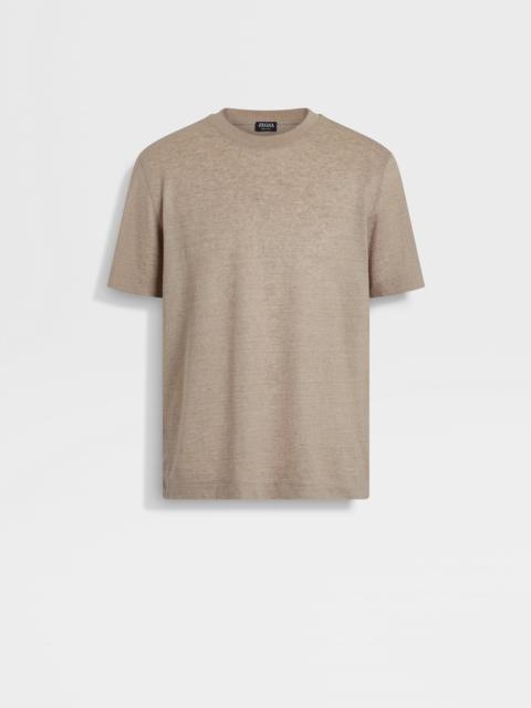 LIGHT TAUPE OASI LINO T-SHIRT