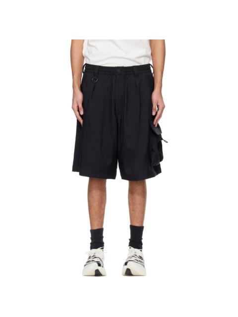 Black Sport Uniform Cargo Shorts