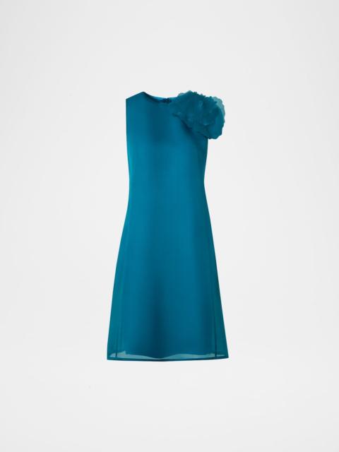 3D Anemone Corsage Silk Organza Dress