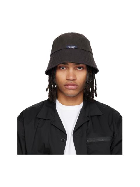 Brown Garment Dyed Oxford Bucket Hat