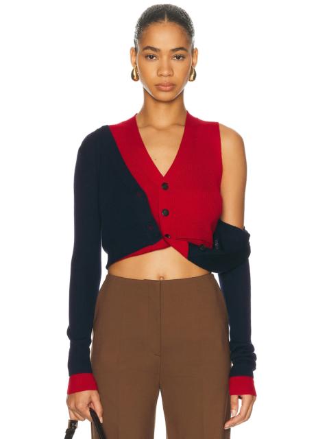 Cropped Fold-Up Cardigan