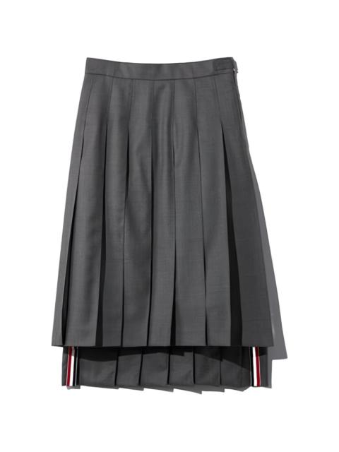 pleated midi skirt