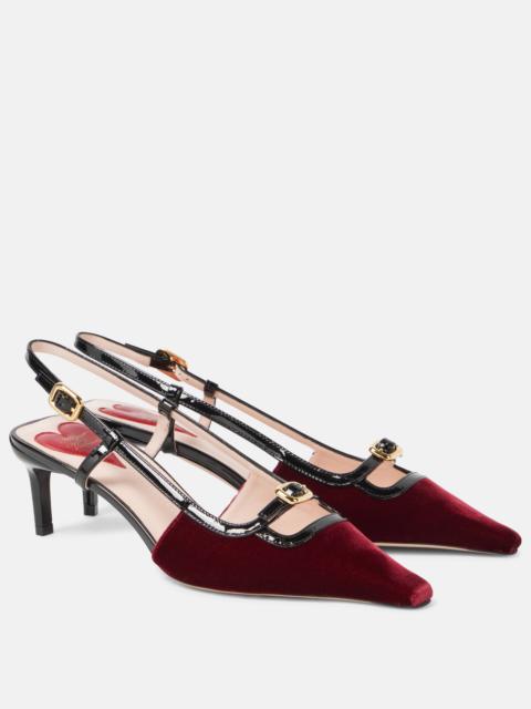 Viv' Canard 55 leather slingback pumps