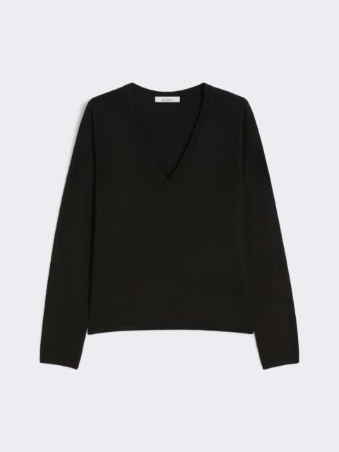 LINCE Plain-knit cashmere yarn jumper