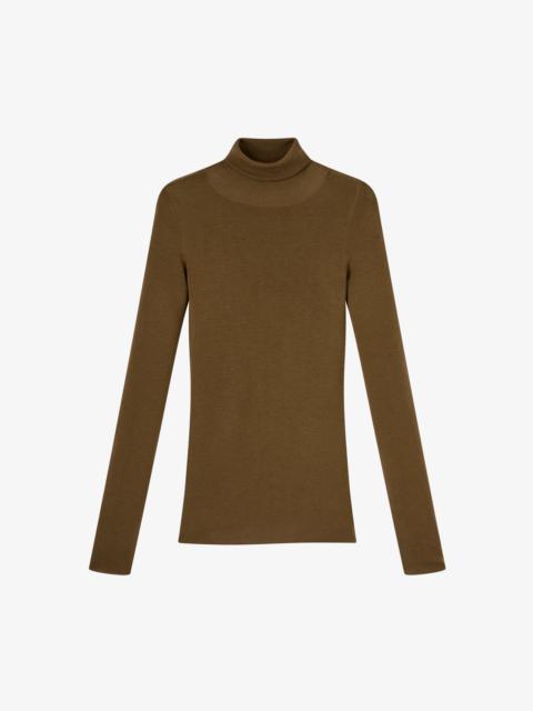 NARROW-RIB POLO NECK SWEATER